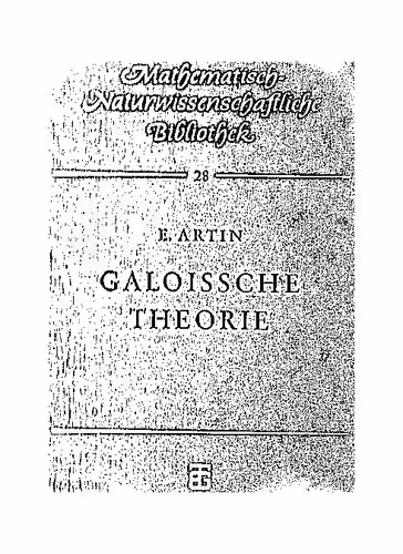خرید و دانلود نسخه کامل کتاب Galoissche Theorie