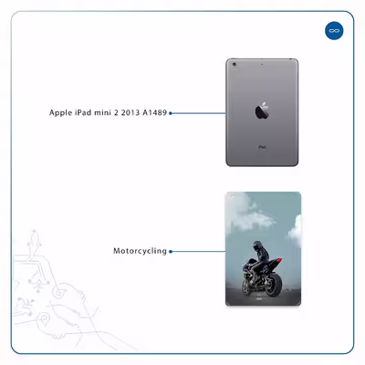 برچسب پوششی ماهوت مدل Motorcycling مناسب برای تبلت اپل iPad mini 2 2013 A1489