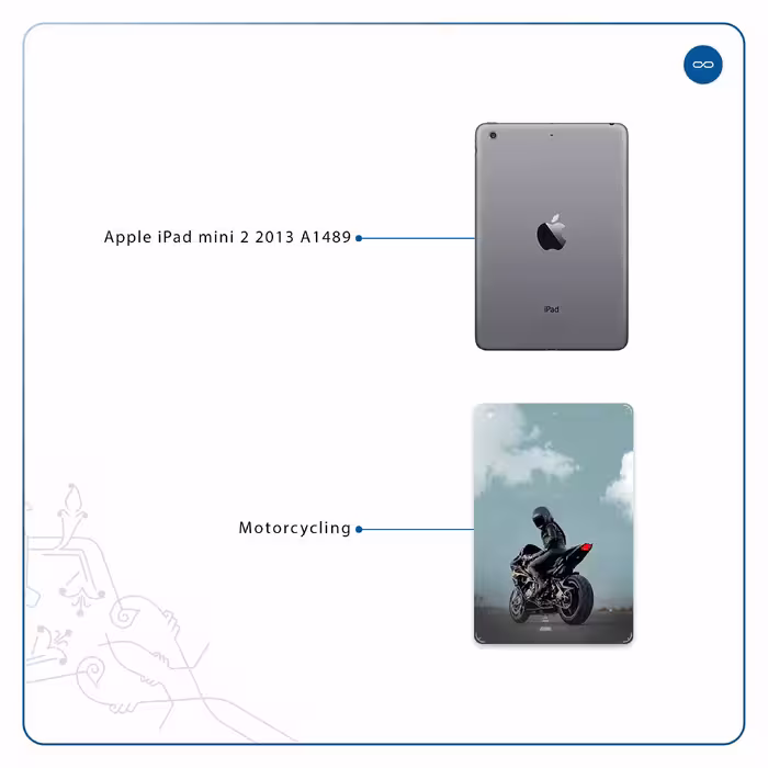 برچسب پوششی ماهوت مدل Motorcycling مناسب برای تبلت اپل iPad mini 2 2013 A1489