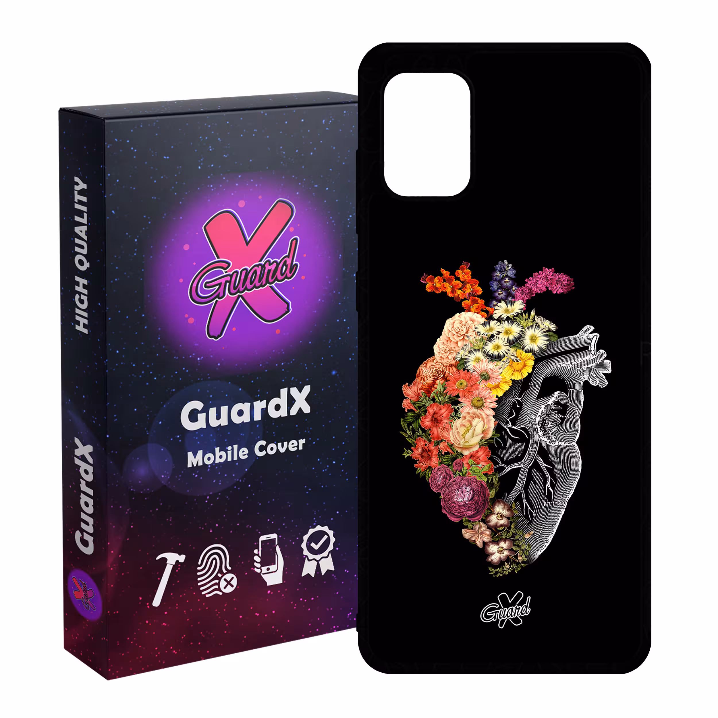 کاور گارد ایکس طرح قلب مدل Glass10216 مناسب برای گوشی موبایل سامسونگ Galaxy A31