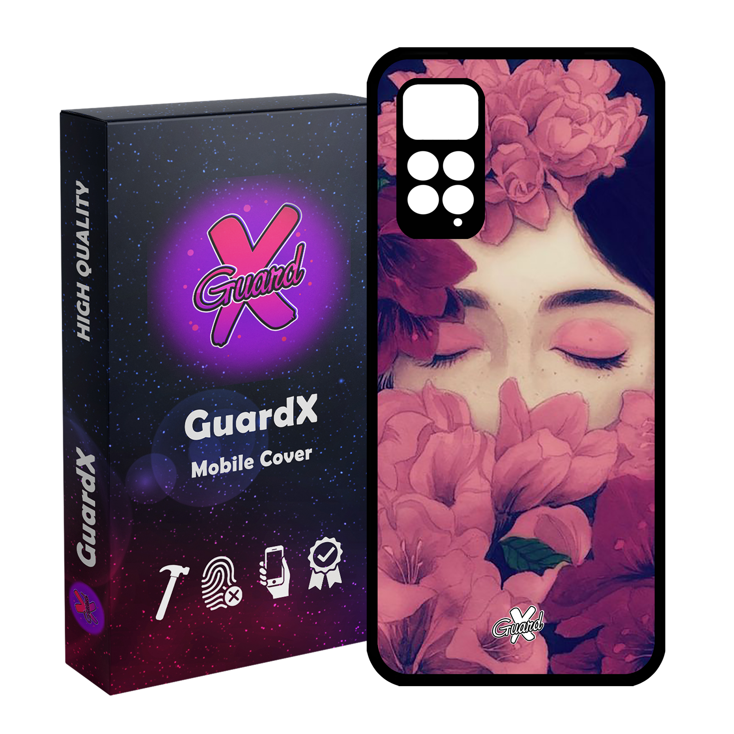 کاور گارد ایکس طرح Girl مدل Glass10027 مناسب برای گوشی موبایل شیائومی Redmi Note 11 Pro 4G/5G