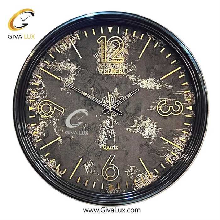 ساعت دیواری اورجینال ولدر PVC مشکی| کد رفرنس 7012