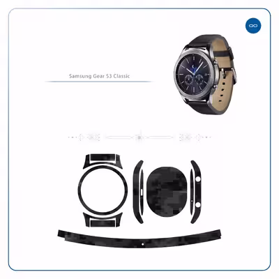 برچسب ماهوت طرح Night-Army-Pixel مناسب برای ساعت هوشمند سامسونگ Galaxy Gear S3 Classic