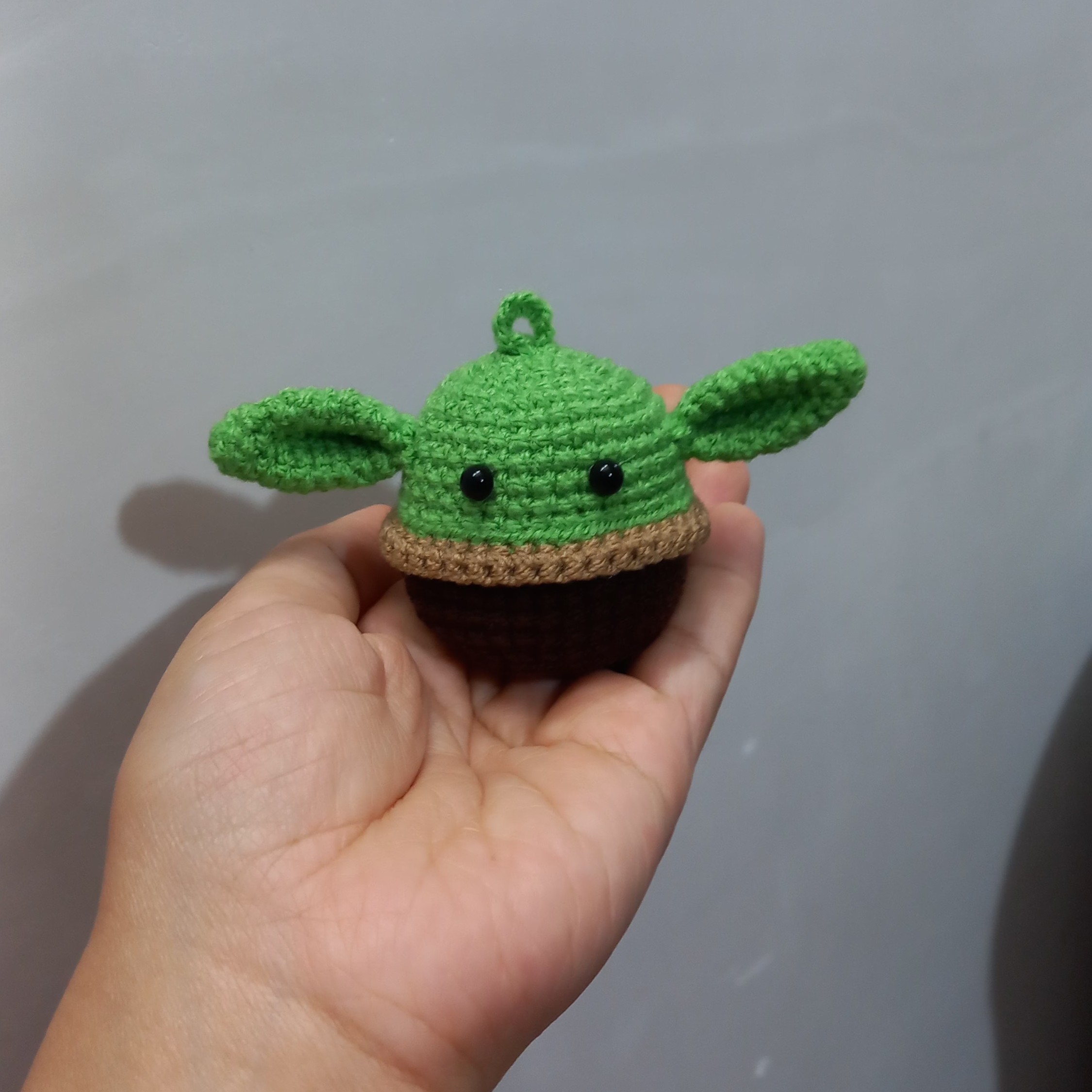 جا کلیدی بافتنی.آویز کیف و ماشین .رنگ سبز و قهوه ای