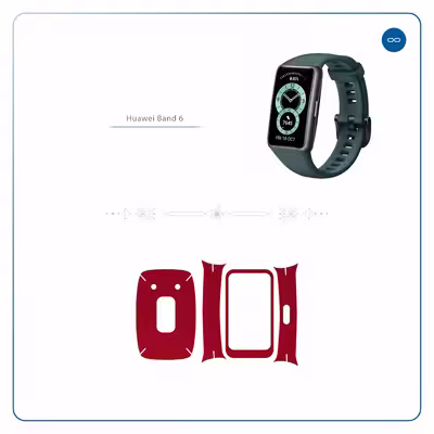 برچسب ماهوت طرح Matte Warm Red مناسب برای ساعت هوشمند هوآوی band 6