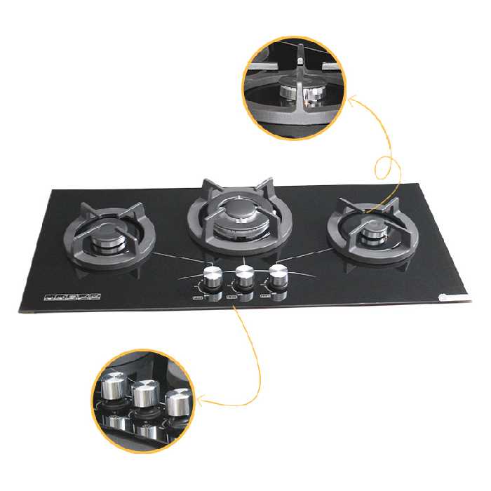 اجاق گاز صفحه ای آذرلوکس مدل G03NL - 17B