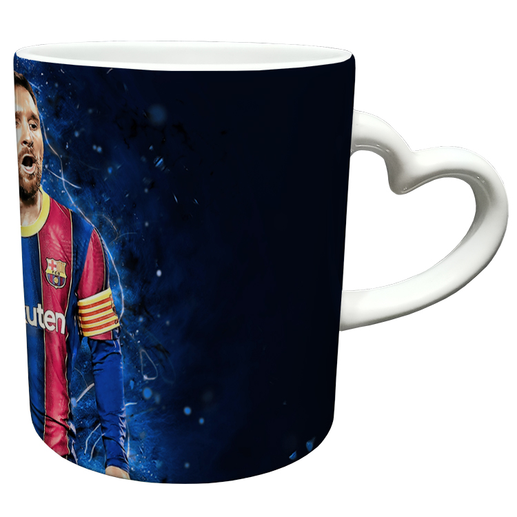 ماگ مدل دسته قلبی طرح مسی کد 51