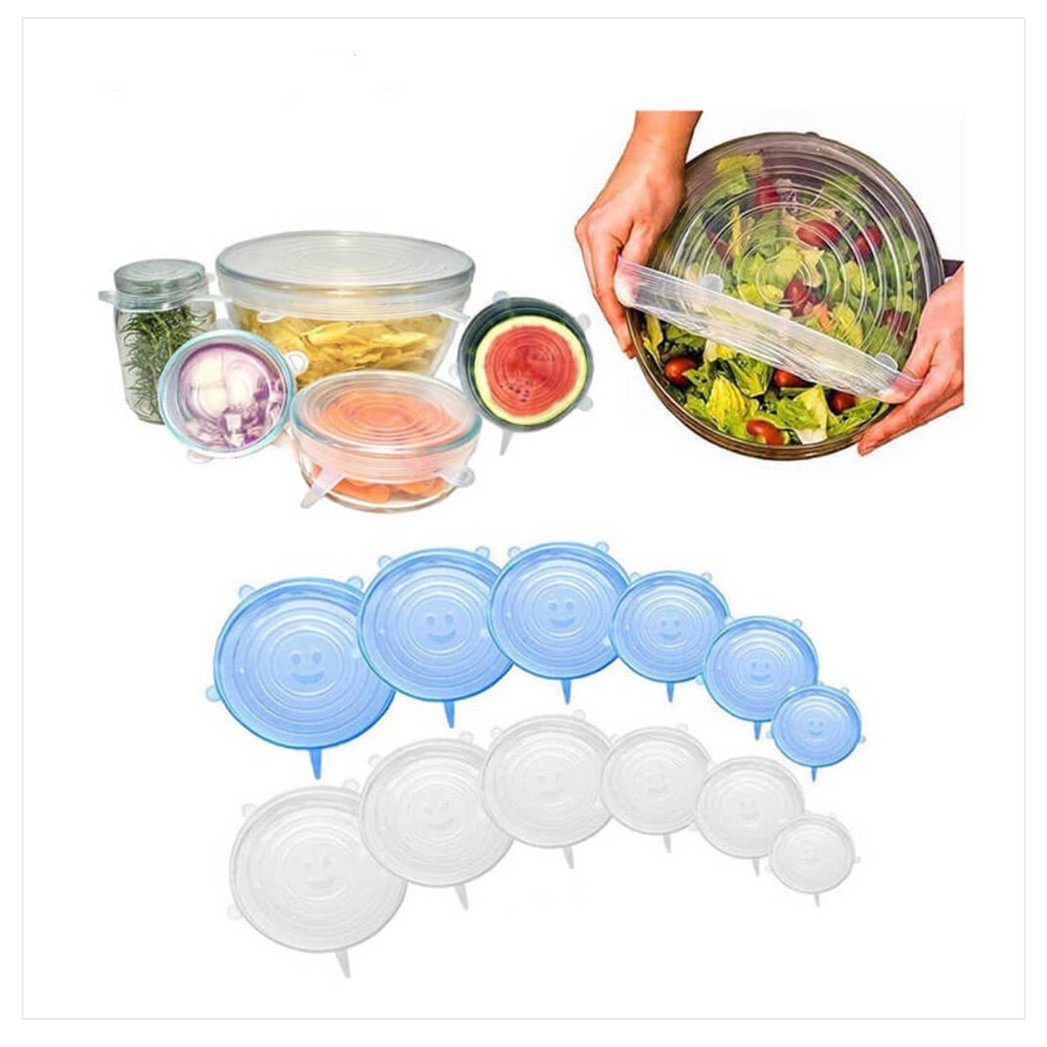 درپوش سیلیکونی ظروف غذا 6 عددی