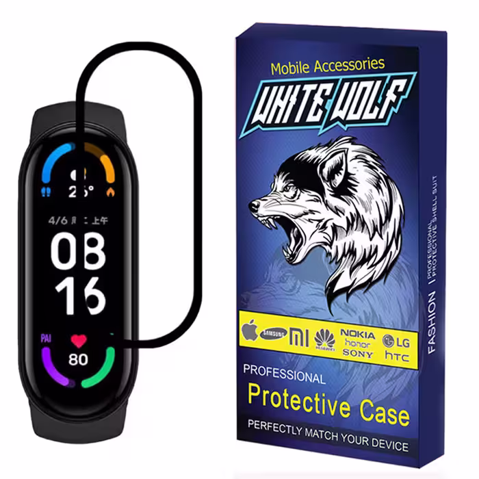 محافظ صفحه نمایش وایت ولف مدل W-PWM مناسب برای ساعت هوشمند شیائومی Mi Band 6