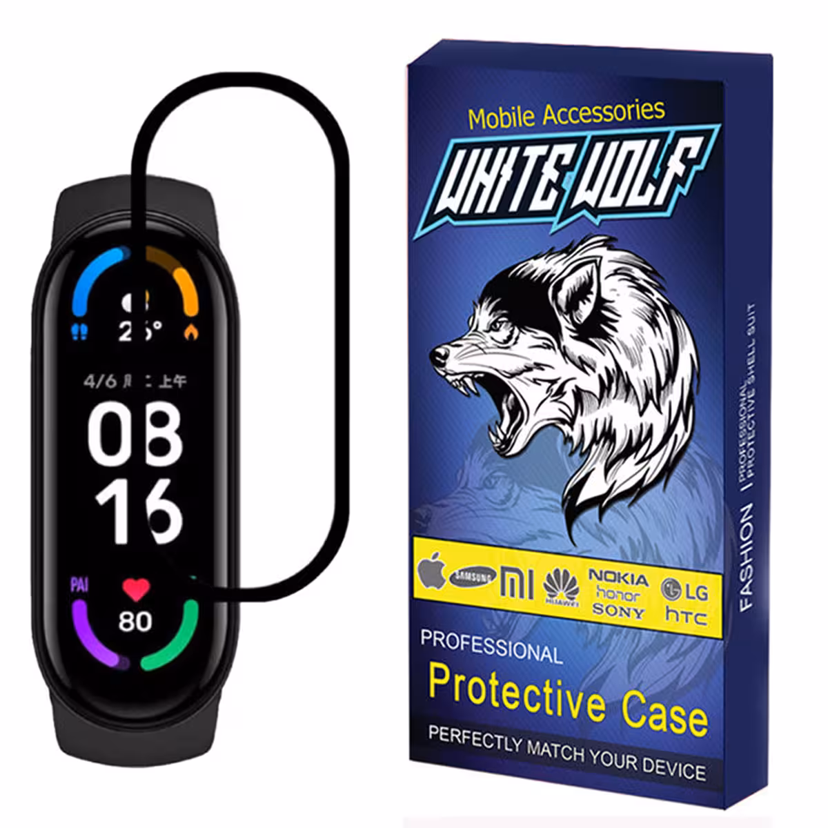 محافظ صفحه نمایش وایت ولف مدل W-PWM مناسب برای ساعت هوشمند شیائومی Mi Band 6