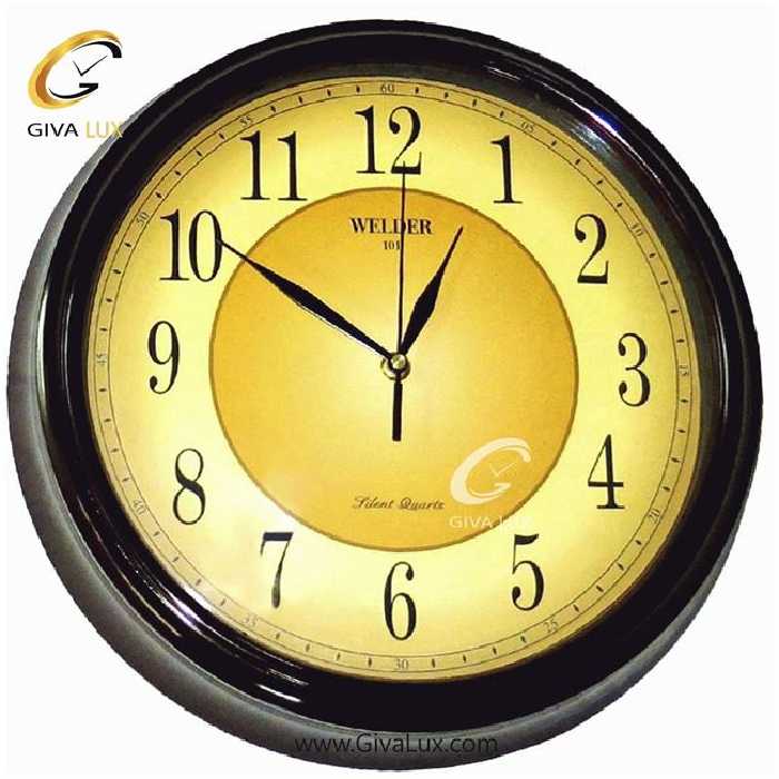 ساعت دیواری اورجینال ولدر PVC قهوه ای| کد رفرنس 101