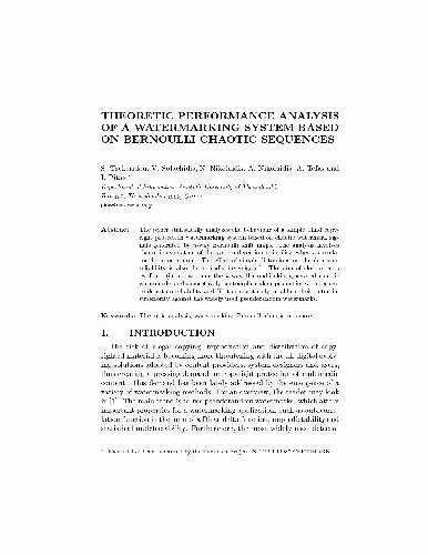 خرید و دانلود نسخه کامل کتاب Theoretic performance analysis of a watermarking system
