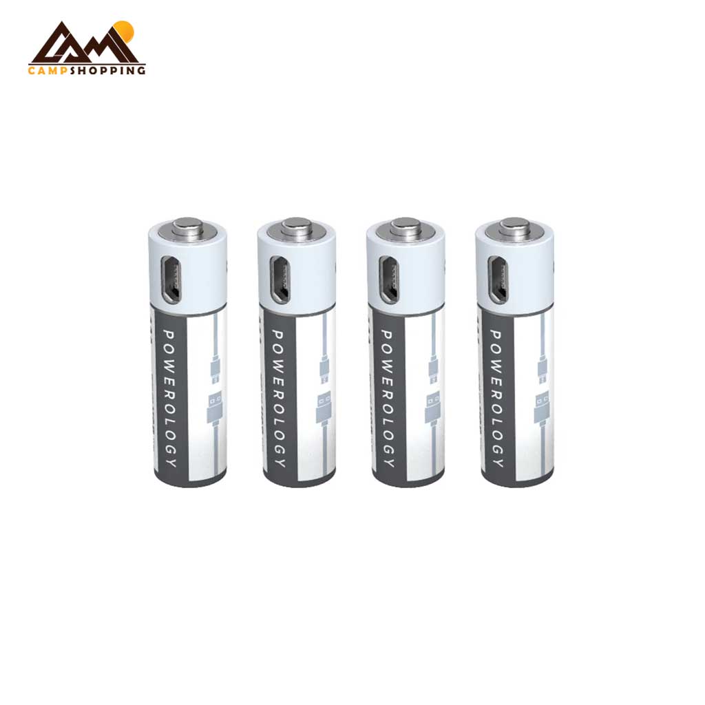 باتری شارژی نیم قلمی پاورولوجی مدل PRUBAAA4