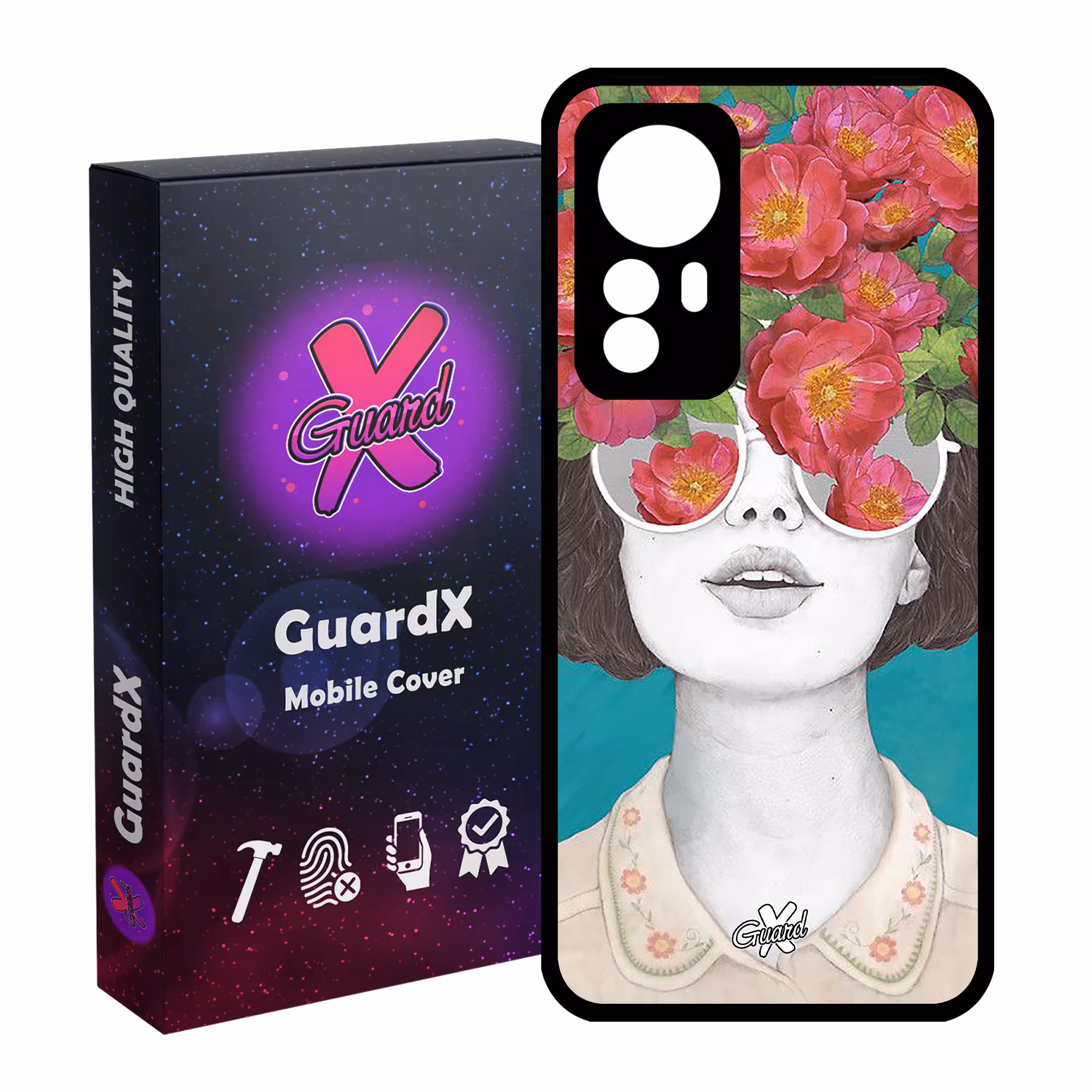 کاور گارد ایکس طرح Girl مدل Glass10148 مناسب برای گوشی موبایل شیائومی Mi 12/Mi 12X/Mi 12S