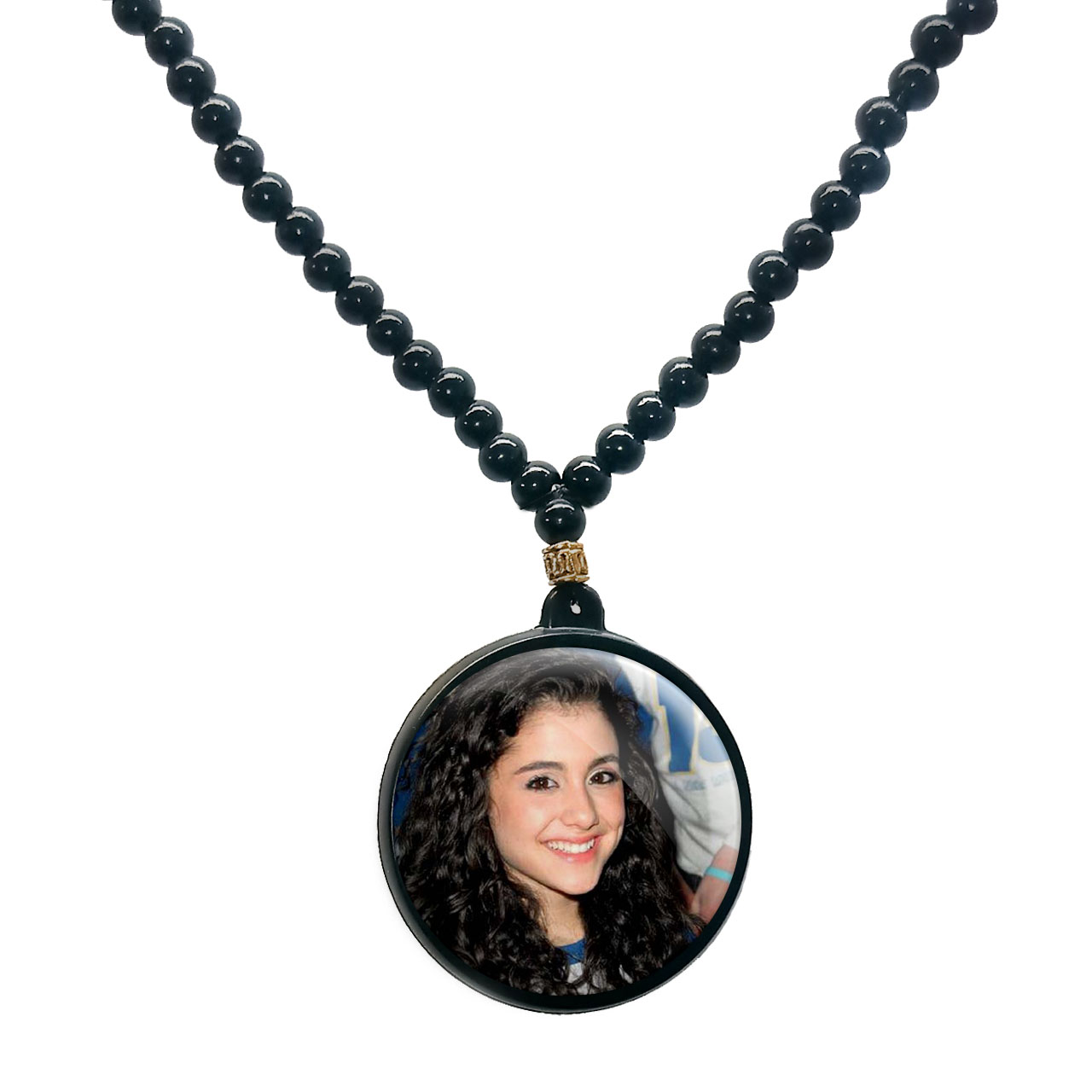 گردنبند پرمانه طرح آریانا گرانده کد pmd.2131 مدل دو طرفه