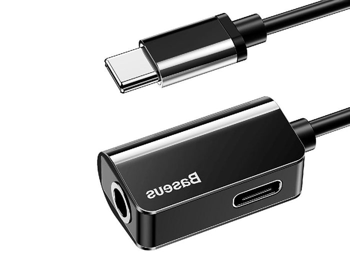 مبدل تایپ سی به تایپ سی و صدا بیسوس Baseus Type-C To Type-C&amp;amp;3.5MM Adapter L40