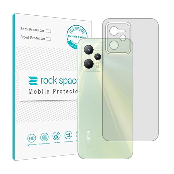 گلس محافظ پشت گوشی ریلمی C35 مدل نانو هیدروژل شفاف برند راک اسپیس کد S