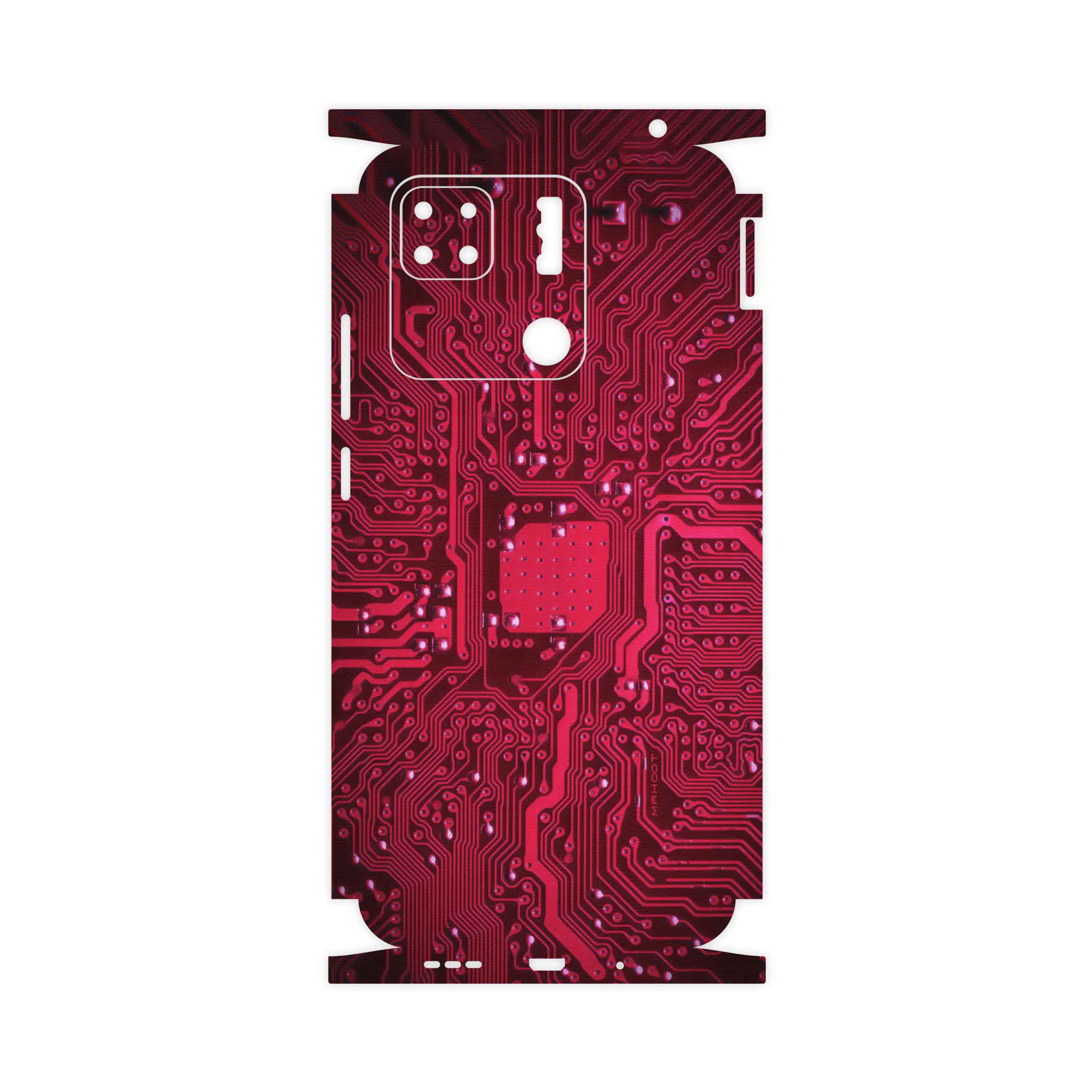 برچسب پوششی ماهوت مدل Red-Printed-Circuit-Board-FullSkin مناسب برای گوشی موبایل شیائومی Redmi 10A