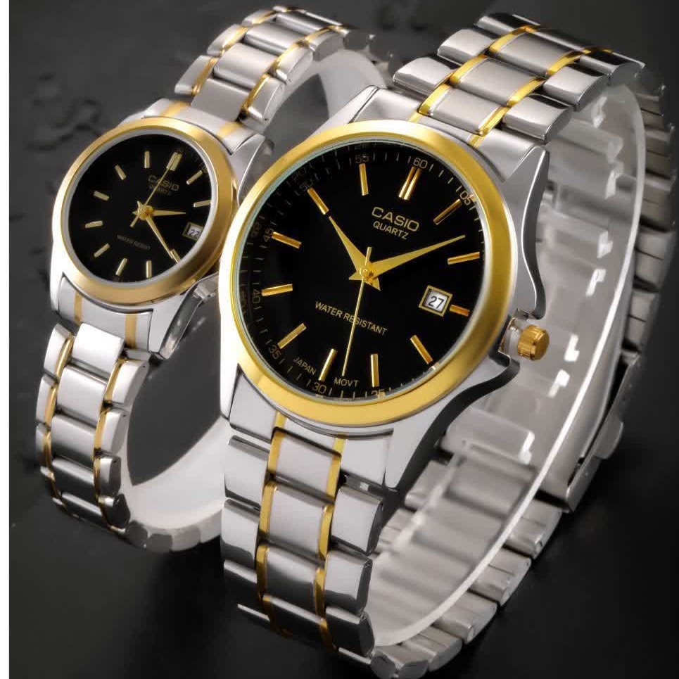 ساعت ست کاسیو بند استیل موتور با کیفیت ضد آب (casio)