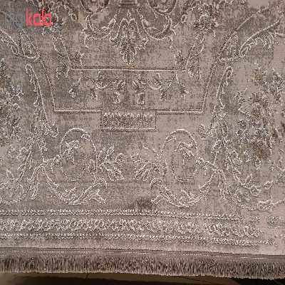 فرش ماشینی زمرد مشهد طرح پتینه کد TA110 زمینه طوسی