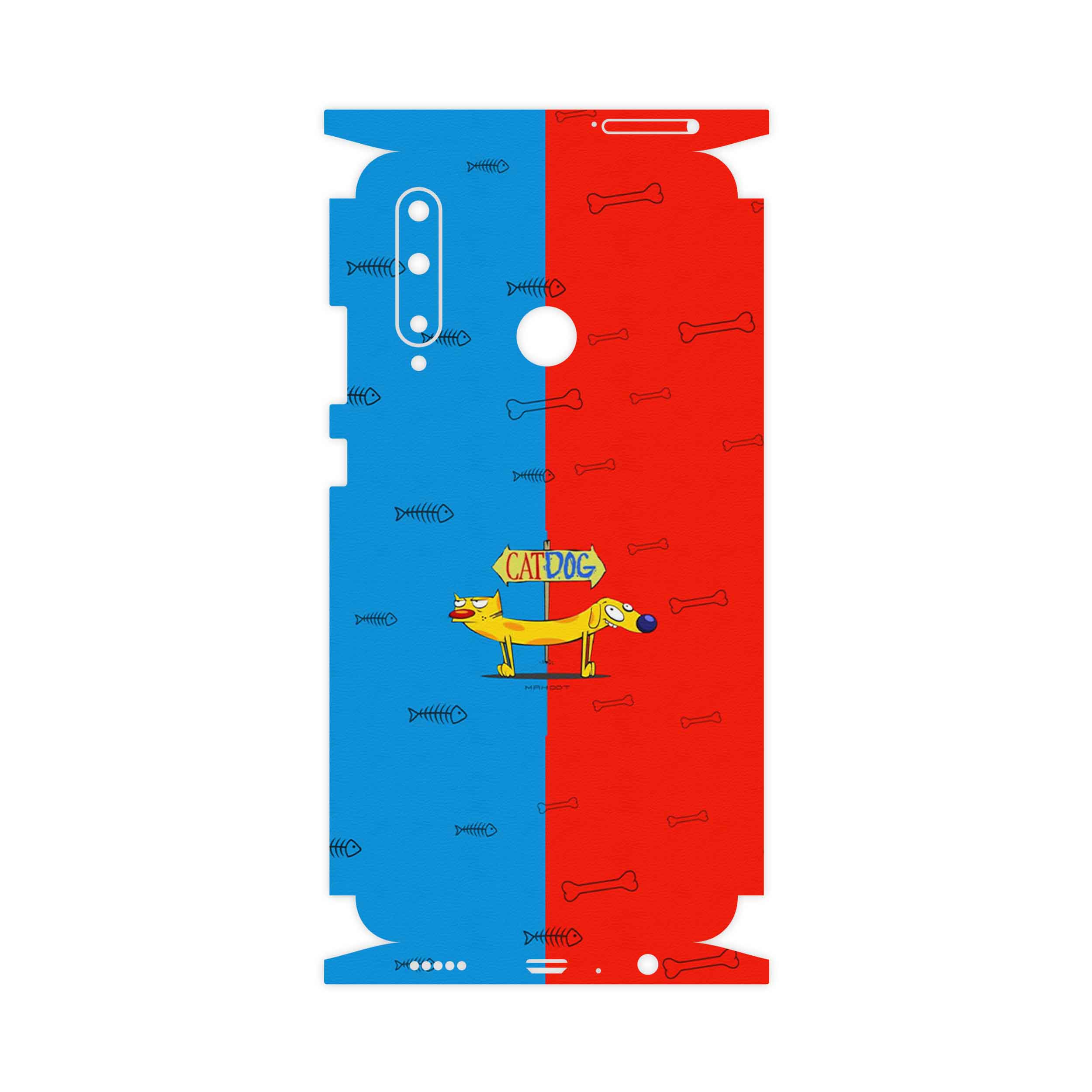 برچسب پوششی ماهوت مدل CatDog-FullSkin مناسب برای گوشی موبایل آنر 20 Lite