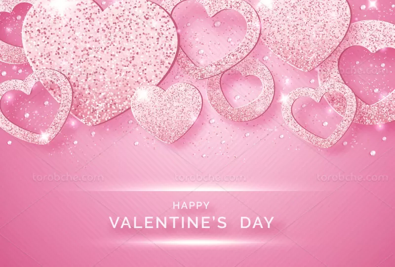 وکتور قلب های صورتی | گرافیک با طعم تربچه