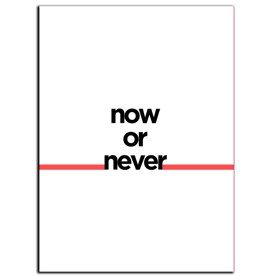 تابلو شاسی بکلیت طرح جمله انگیزشی مثبت انگلیسی الان شروع کن مدل SH-12083