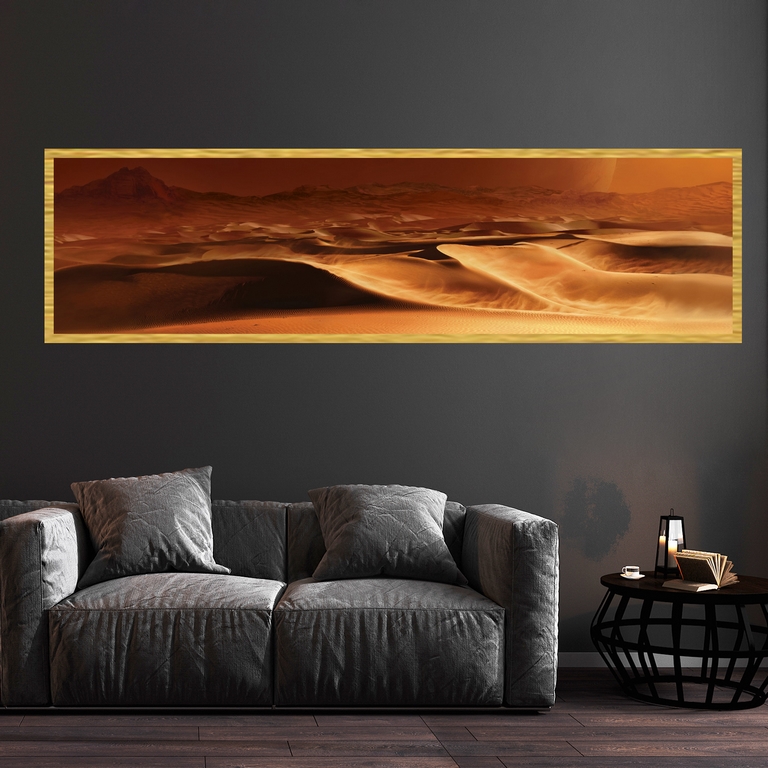 تابلو بکلیت طرح طبیعت تپه های شنی مدل کشیده T-7572