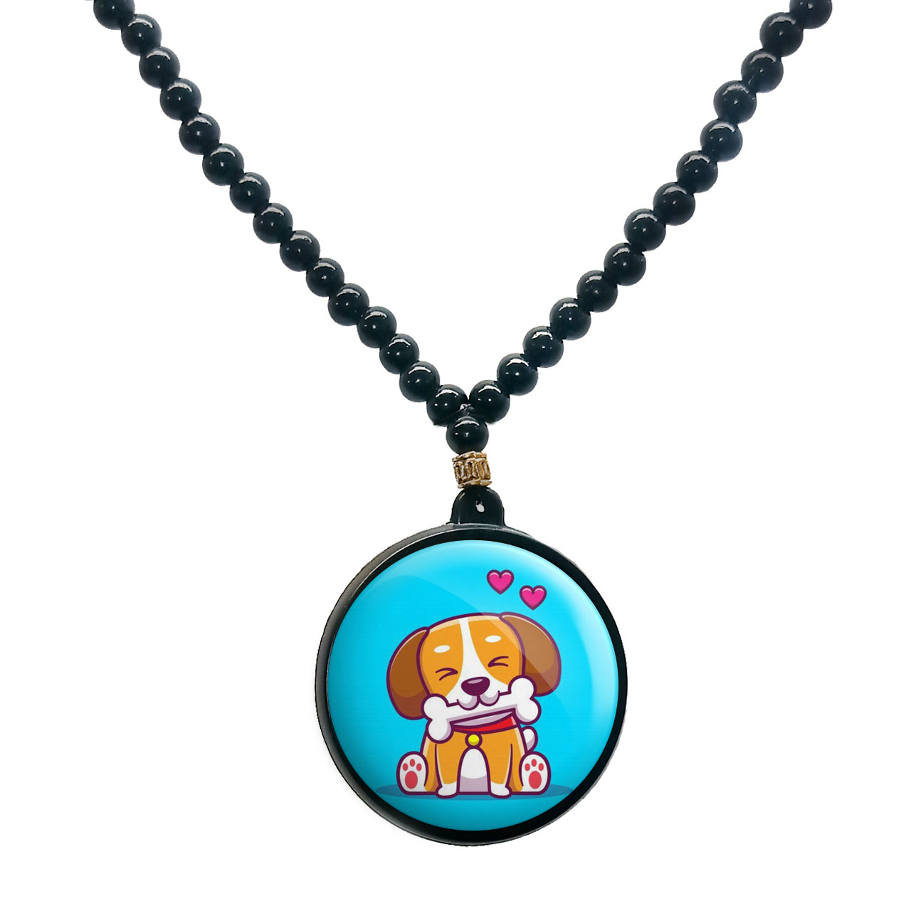 گردنبند پرمانه طرح حیوانات کیوت کد pmd.21408 مدل دو طرفه