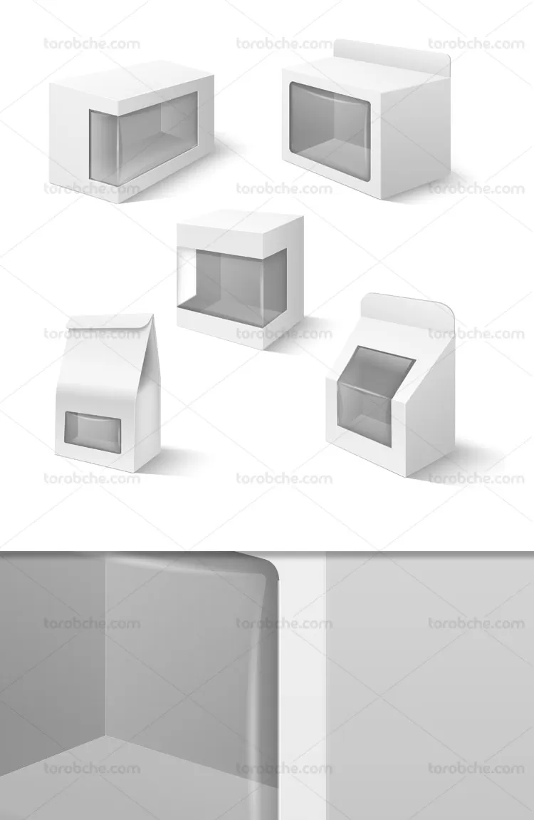 وکتور طرح بسته بندی سه بعدی | گرافیک با طعم تربچه