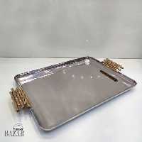 سینی استیل دکوری مدل بامبو