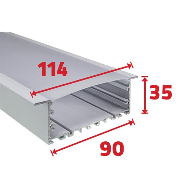 لاینر نوری توکار T11 - یراقینو فروش یراق آلات کابینت و درب