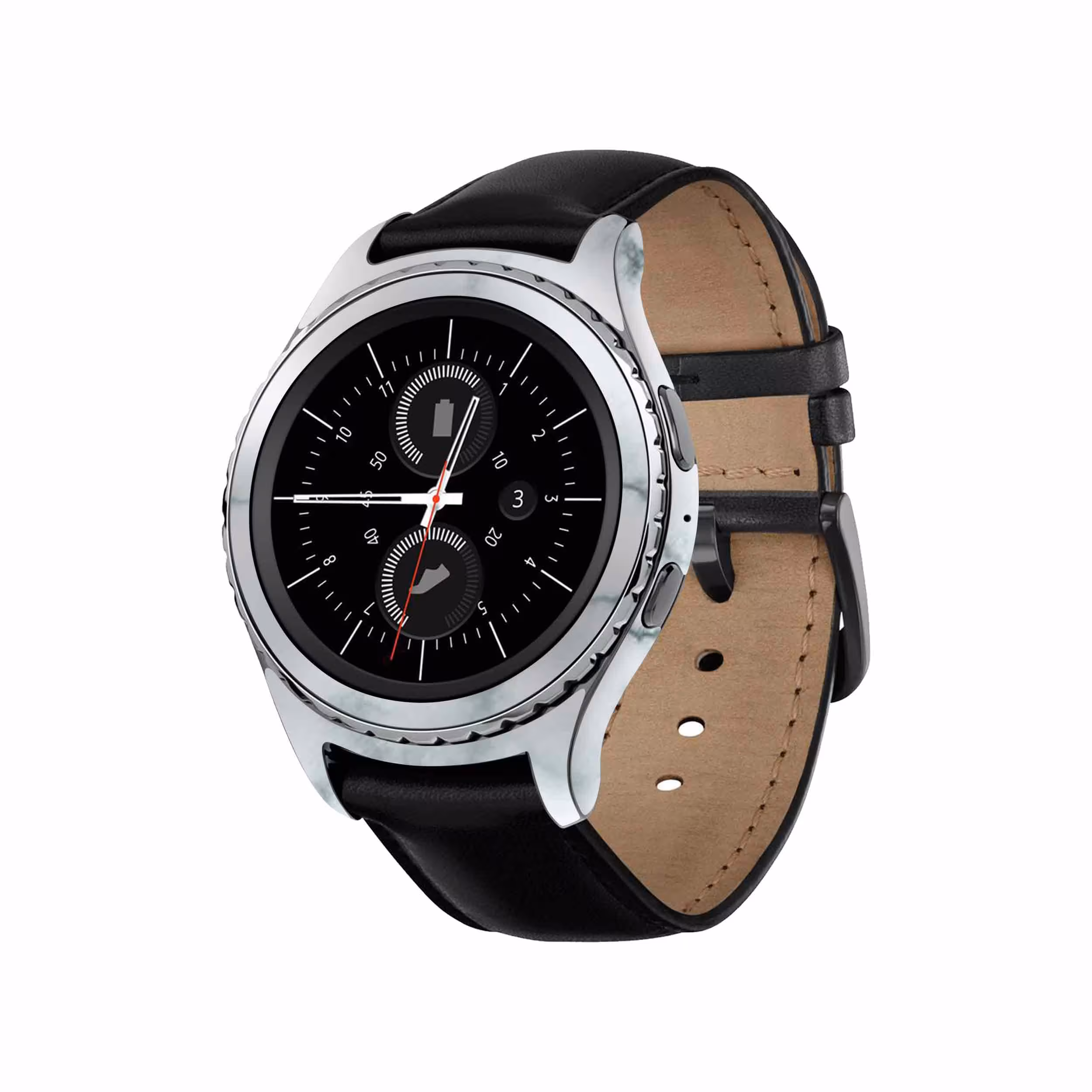 برچسب ماهوت طرح Blanco_Smoke_Marble مناسب برای ساعت هوشمند سامسونگ Galaxy Gear S2 Classic