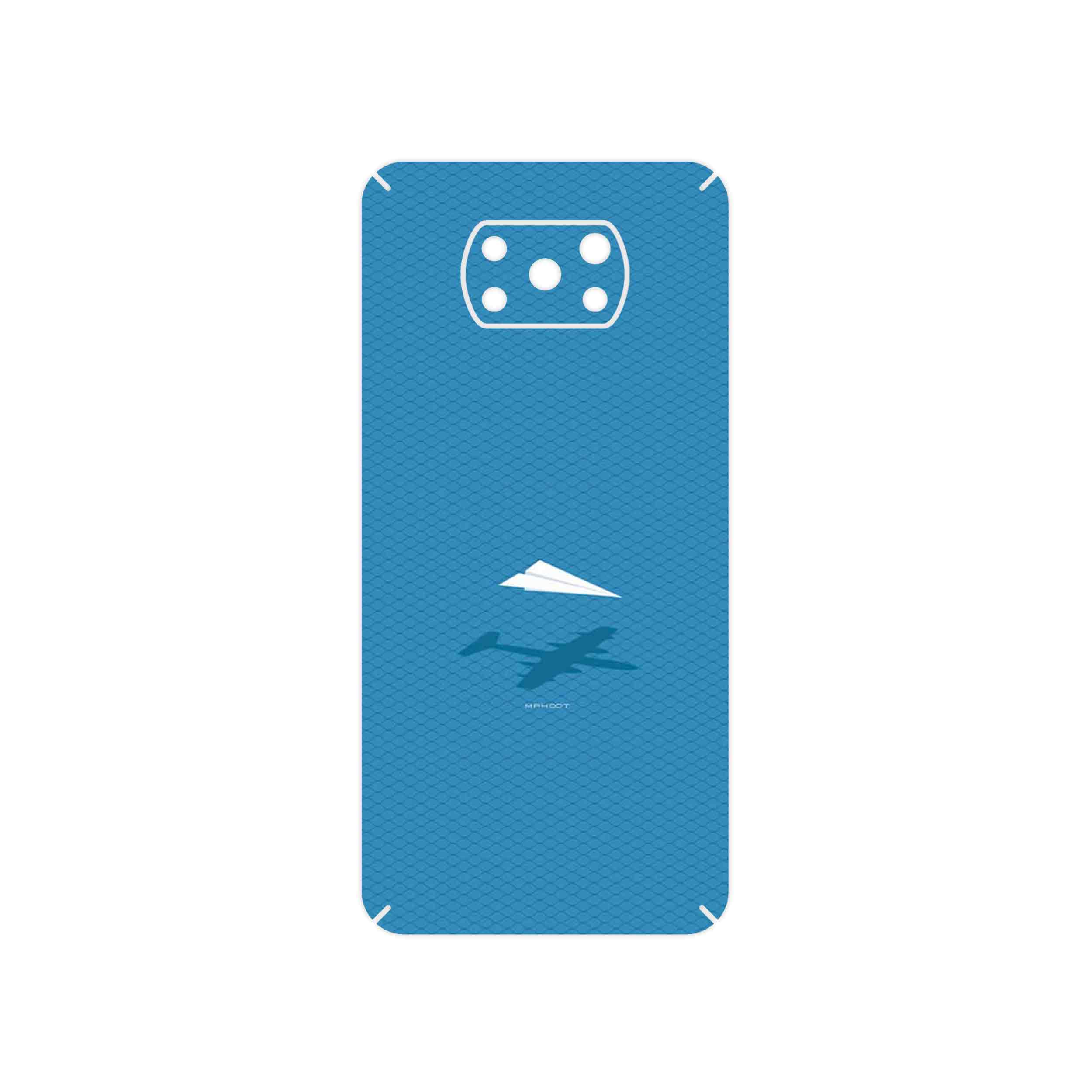 برچسب پوششی ماهوت مدل Minimal Paper Airplane مناسب برای گوشی موبایل شیائومی Poco X3 NFC