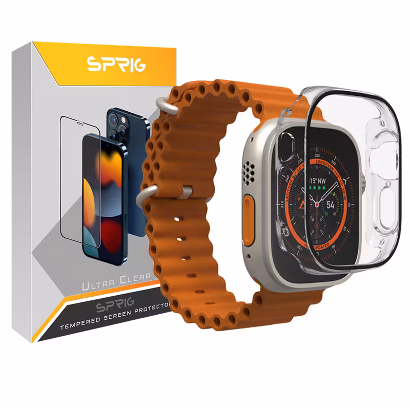 کاور اسپریگ مدل SP-360 مناسب برای ساعت هوشمند الترا HK8 pro max به همراه محافظ صفحه نمایش | کالا برتری