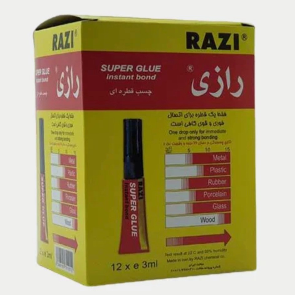 چسب قطره ای رازی بسته 12عددی