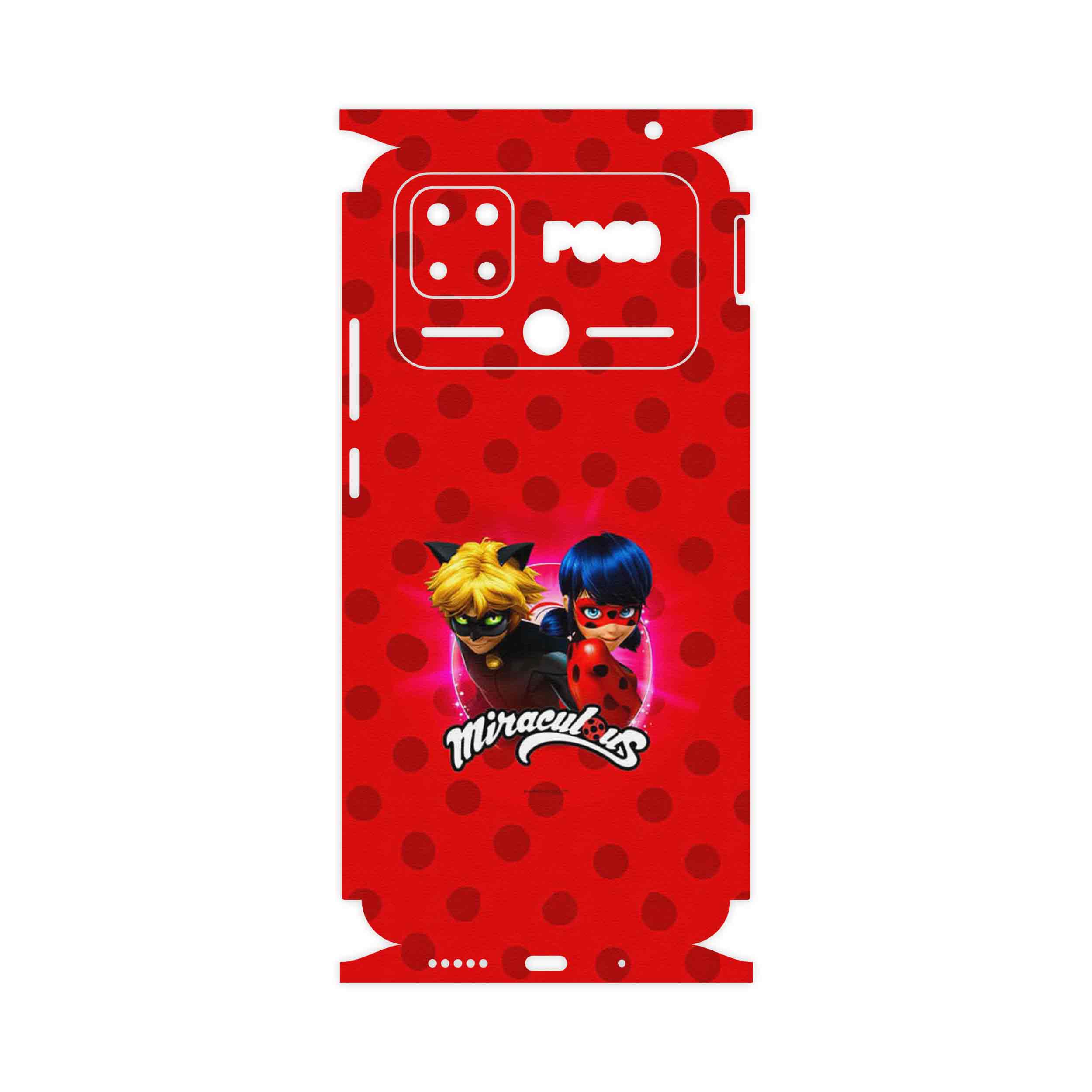 برچسب پوششی ماهوت مدل Ladybug and Cat Noir-FullSkin مناسب برای گوشی موبایل شیائومی Poco C40