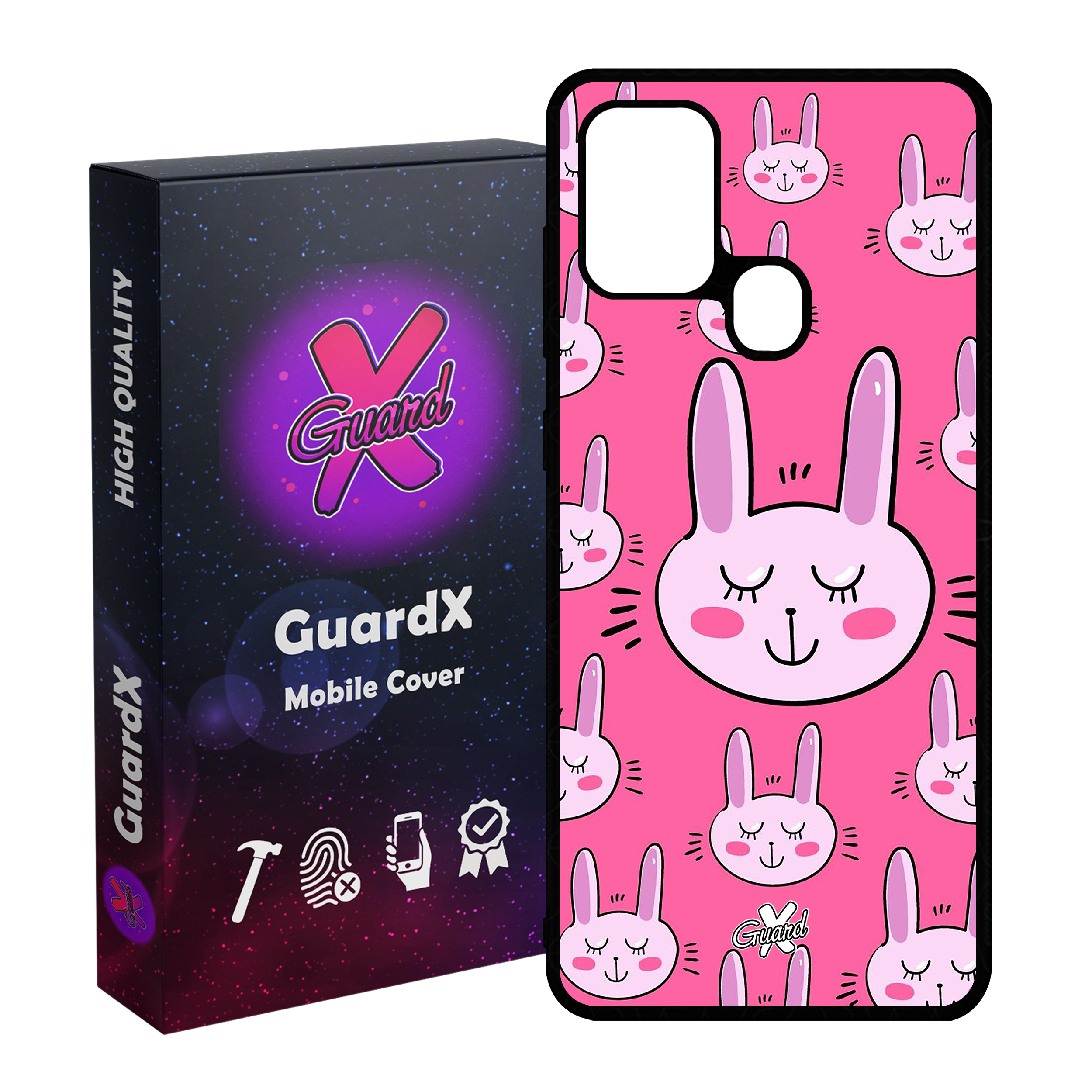 کاور گارد ایکس طرح Rabbit مدل Glass101135 مناسب برای گوشی موبایل سامسونگ Galaxy A21s