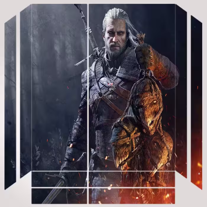 برچسب پلی استیشن ۴ مدل ps4 fat طرح Witcher کد PS-1045
