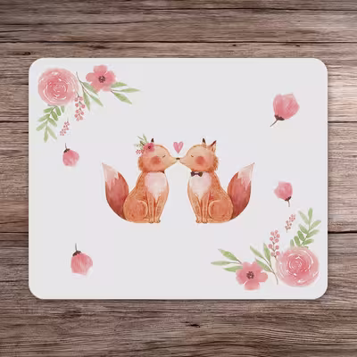 ماوس پد طرح روباه عاشق کد p100131
