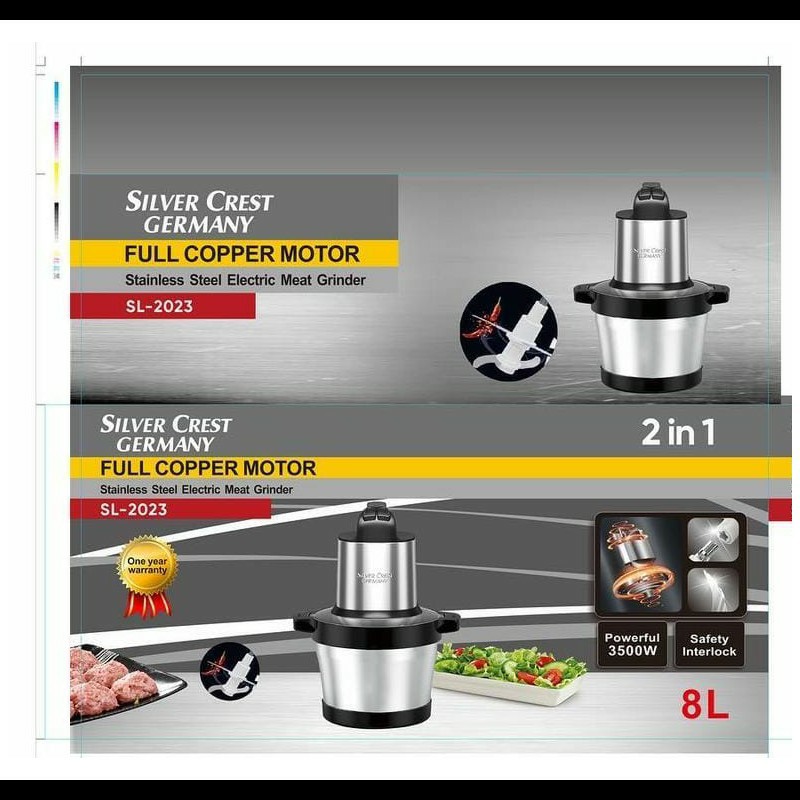 خردکن دو کاره سیلور کرست 8لیتر  اصلی 