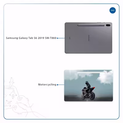 برچسب پوششی ماهوت مدل Motorcycling مناسب برای تبلت سامسونگ Galaxy Tab S6 2019 SM-T860