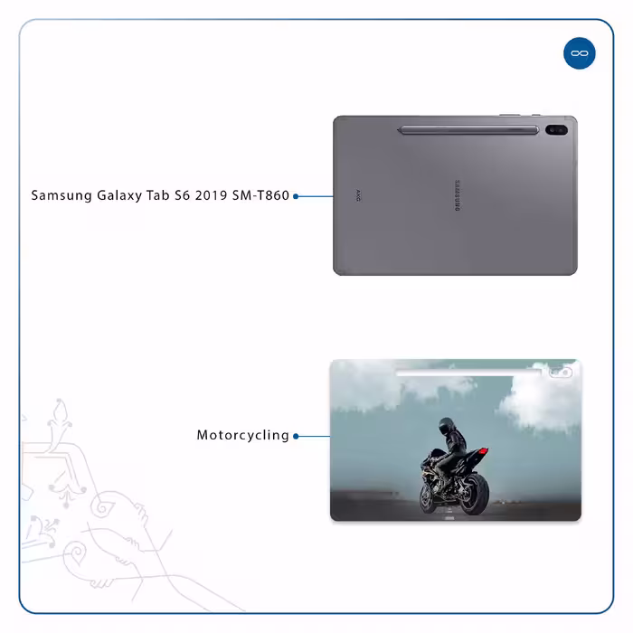 برچسب پوششی ماهوت مدل Motorcycling مناسب برای تبلت سامسونگ Galaxy Tab S6 2019 SM-T860
