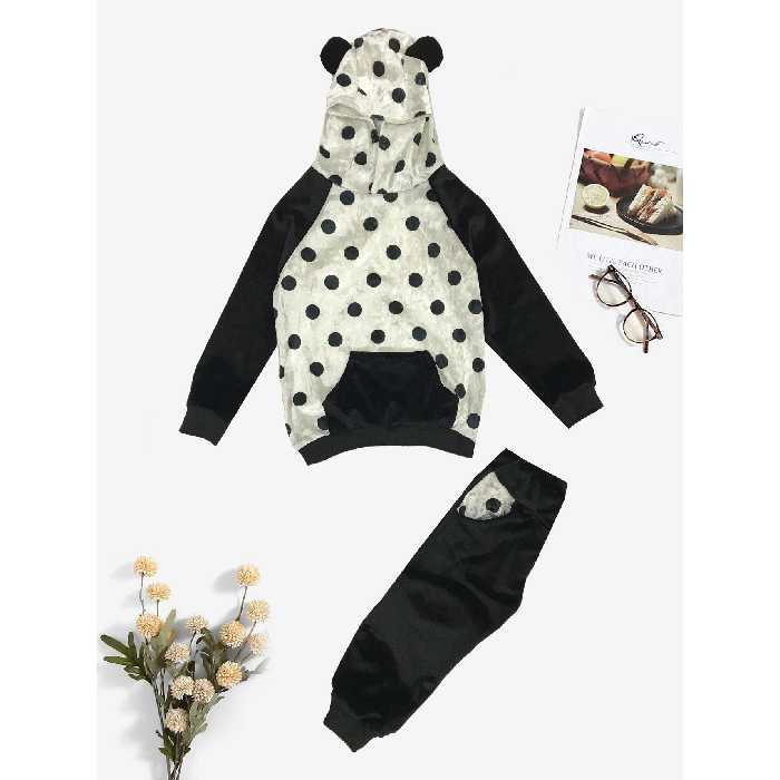 ست هودی و شلوار بچگانه تویین مدل T-220-02