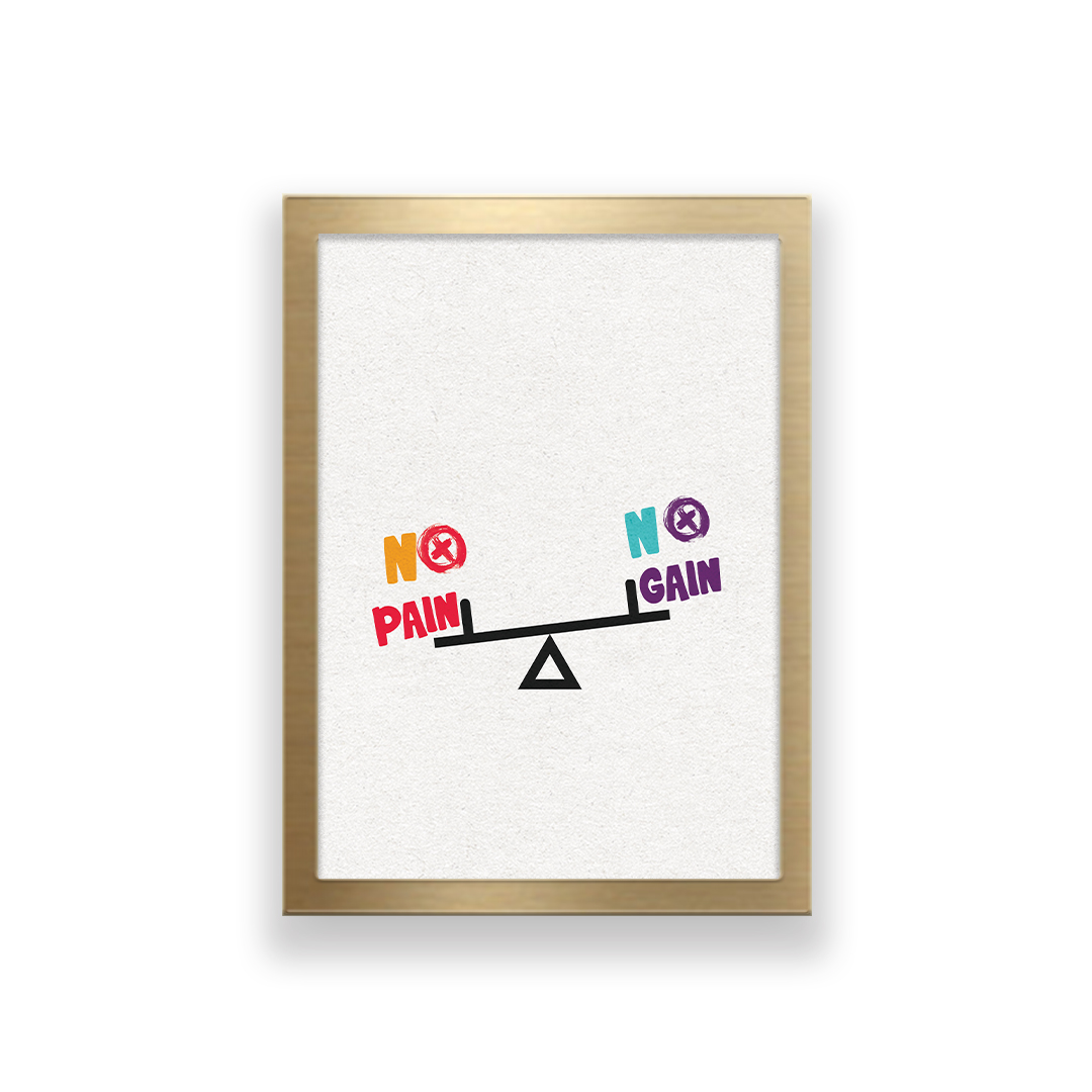 تابلو طرح no pain no gain