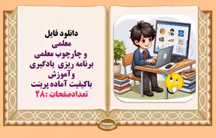 پاورپوینت معلمی  و چارچوب معلمی  برنامه ریزی  یادگیری وآموزش