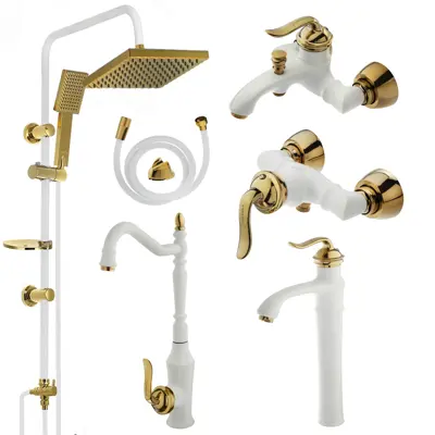 ست شیرآلات پرکاس مدل بامبو کد B-02  مجموعه 6 عددی