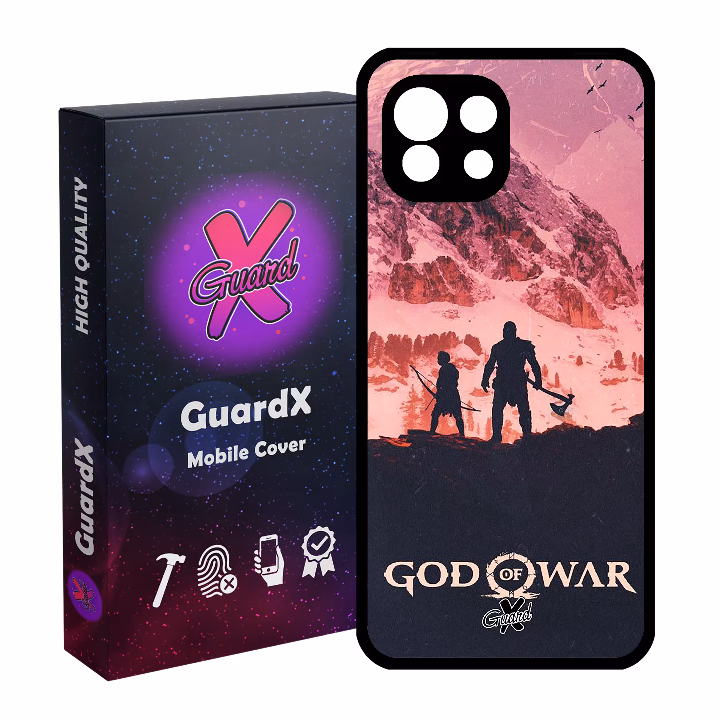 کاور گارد ایکس طرح God of War مدل Glass10075 مناسب برای گوشی موبایل شیائومی Mi 11 Lite