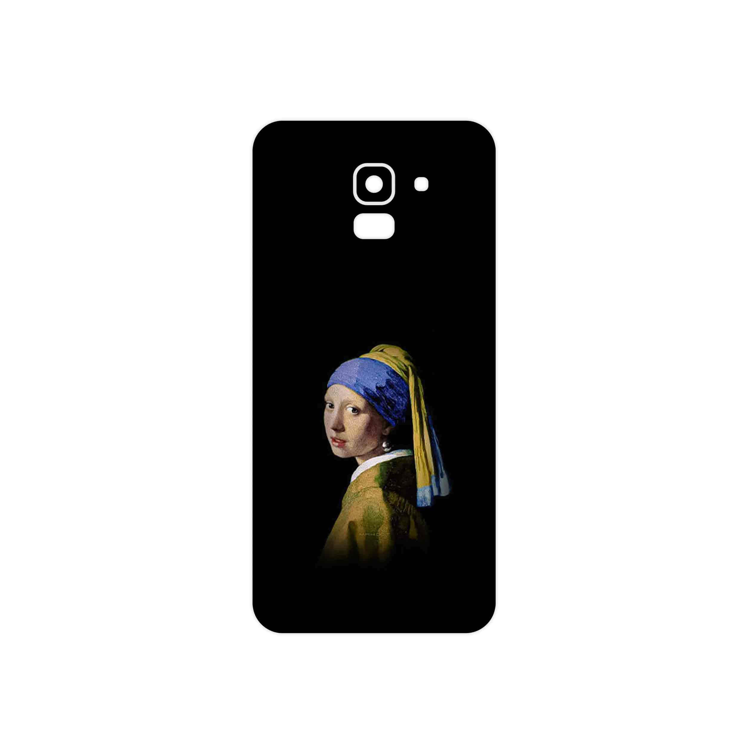 برچسب پوششی ماهوت مدل Girl with a Pearl Earring of Vermeer مناسب برای گوشی موبایل سامسونگ Galaxy J6