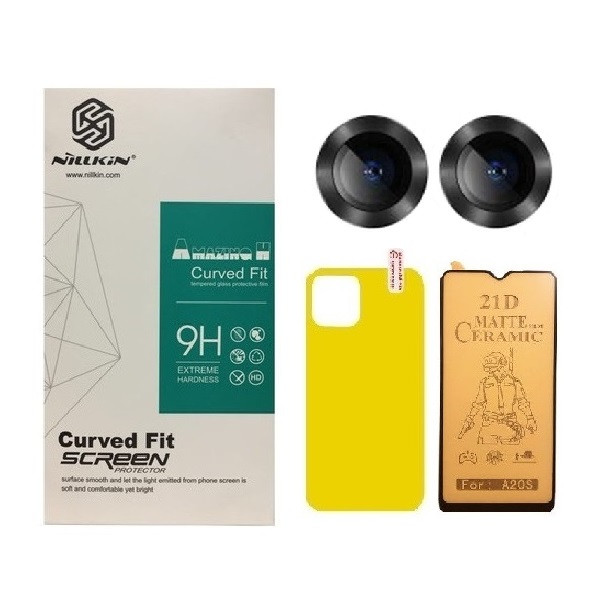 محافظ صفحه نمایش سرامیکی مات مدل 2CRN مناسب برای گوشی موبایل اپل iPhone 12 mini به همراه محافظ پشت گوشی و محافظ لنز دوربین | کالا برتری
